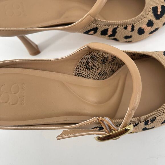 Cosy Island GraceLithe Leopard Knit Pointed Toe Heeled Mules Size 8.5, New - Picture 16 of 17